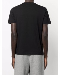 schwarzes T-Shirt mit einem Rundhalsausschnitt von Ea7 Emporio Armani