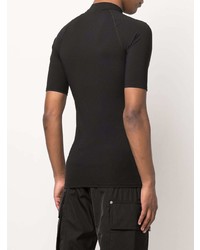 schwarzes T-Shirt mit einem Rundhalsausschnitt von Jil Sander