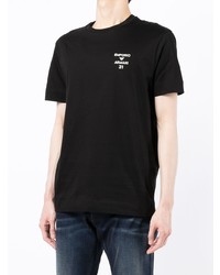 schwarzes T-Shirt mit einem Rundhalsausschnitt von Emporio Armani