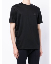 schwarzes T-Shirt mit einem Rundhalsausschnitt von BOSS