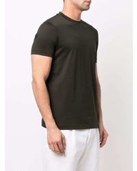 schwarzes T-Shirt mit einem Rundhalsausschnitt von Emporio Armani