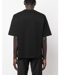 schwarzes T-Shirt mit einem Rundhalsausschnitt von Z Zegna