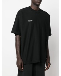 schwarzes T-Shirt mit einem Rundhalsausschnitt von Vetements