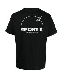 schwarzes T-Shirt mit einem Rundhalsausschnitt von SPORT b. by agnès b.