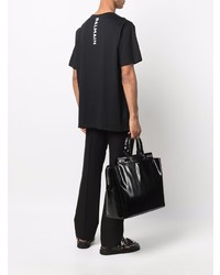 schwarzes T-Shirt mit einem Rundhalsausschnitt von Balmain