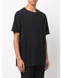 schwarzes T-Shirt mit einem Rundhalsausschnitt von Balmain