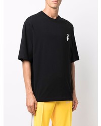 schwarzes T-Shirt mit einem Rundhalsausschnitt von Off-White