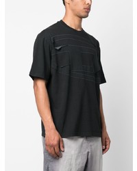 schwarzes T-Shirt mit einem Rundhalsausschnitt von Diesel