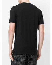 schwarzes T-Shirt mit einem Rundhalsausschnitt von Dolce & Gabbana Underwear