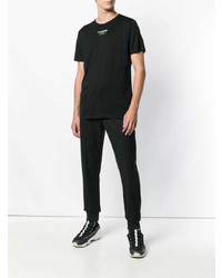 schwarzes T-Shirt mit einem Rundhalsausschnitt von Plein Sport