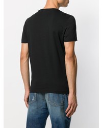 schwarzes T-Shirt mit einem Rundhalsausschnitt von Calvin Klein Jeans