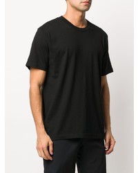 schwarzes T-Shirt mit einem Rundhalsausschnitt von White Mountaineering