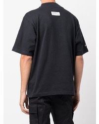 schwarzes T-Shirt mit einem Rundhalsausschnitt von Heron Preston