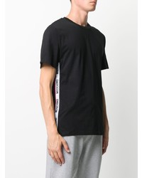 schwarzes T-Shirt mit einem Rundhalsausschnitt von Moschino