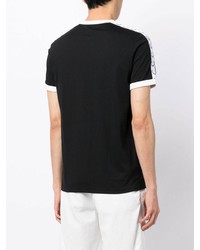 schwarzes T-Shirt mit einem Rundhalsausschnitt von Fred Perry