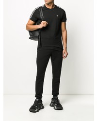 schwarzes T-Shirt mit einem Rundhalsausschnitt von Philipp Plein