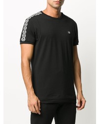 schwarzes T-Shirt mit einem Rundhalsausschnitt von Philipp Plein