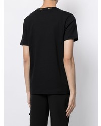 schwarzes T-Shirt mit einem Rundhalsausschnitt von BOSS HUGO BOSS