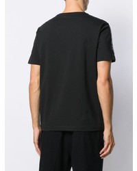 schwarzes T-Shirt mit einem Rundhalsausschnitt von Ea7 Emporio Armani