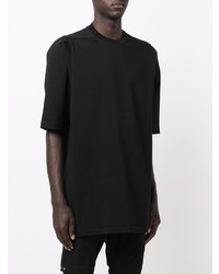 schwarzes T-Shirt mit einem Rundhalsausschnitt von Rick Owens