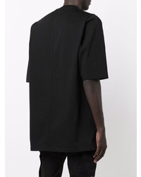 schwarzes T-Shirt mit einem Rundhalsausschnitt von Rick Owens