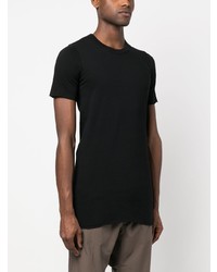 schwarzes T-Shirt mit einem Rundhalsausschnitt von Rick Owens