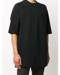 schwarzes T-Shirt mit einem Rundhalsausschnitt von Rick Owens