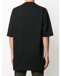 schwarzes T-Shirt mit einem Rundhalsausschnitt von Rick Owens