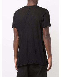 schwarzes T-Shirt mit einem Rundhalsausschnitt von Rick Owens