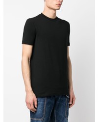 schwarzes T-Shirt mit einem Rundhalsausschnitt von DSQUARED2