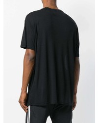 schwarzes T-Shirt mit einem Rundhalsausschnitt von Les Hommes Urban