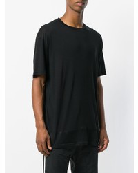 schwarzes T-Shirt mit einem Rundhalsausschnitt von Les Hommes Urban