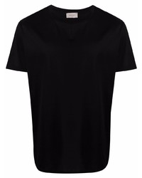 schwarzes T-Shirt mit einem Rundhalsausschnitt von Low Brand