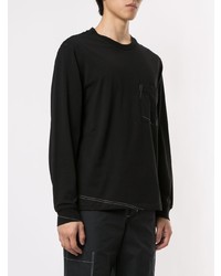 schwarzes T-Shirt mit einem Rundhalsausschnitt von 3.1 Phillip Lim