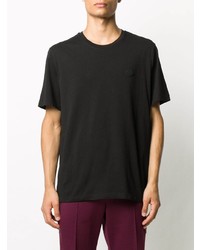 schwarzes T-Shirt mit einem Rundhalsausschnitt von Moncler