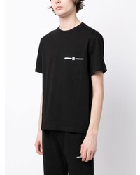 schwarzes T-Shirt mit einem Rundhalsausschnitt von Amiri