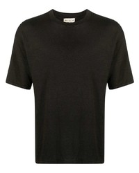 schwarzes T-Shirt mit einem Rundhalsausschnitt von Ma'ry'ya