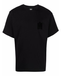 schwarzes T-Shirt mit einem Rundhalsausschnitt von Mackage