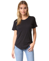 schwarzes T-Shirt mit einem Rundhalsausschnitt von Madewell