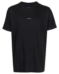 schwarzes T-Shirt mit einem Rundhalsausschnitt von Maharishi