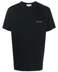 schwarzes T-Shirt mit einem Rundhalsausschnitt von Maison Labiche
