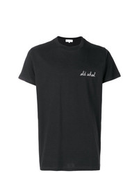 schwarzes T-Shirt mit einem Rundhalsausschnitt von Maison Labiche