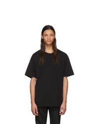 schwarzes T-Shirt mit einem Rundhalsausschnitt von Maison Margiela