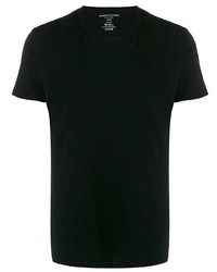 schwarzes T-Shirt mit einem Rundhalsausschnitt von Majestic Filatures