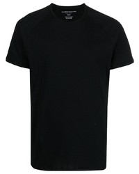 schwarzes T-Shirt mit einem Rundhalsausschnitt von Majestic Filatures