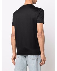 schwarzes T-Shirt mit einem Rundhalsausschnitt von Emporio Armani