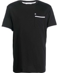 schwarzes T-Shirt mit einem Rundhalsausschnitt von Manuel Ritz