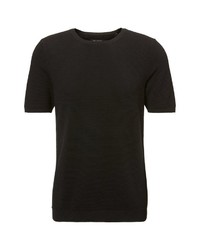 schwarzes T-Shirt mit einem Rundhalsausschnitt von Marc O'Polo