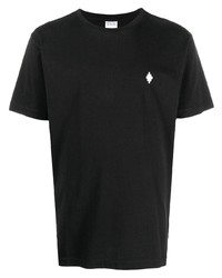 schwarzes T-Shirt mit einem Rundhalsausschnitt von Marcelo Burlon County of Milan
