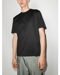 schwarzes T-Shirt mit einem Rundhalsausschnitt von Stone Island